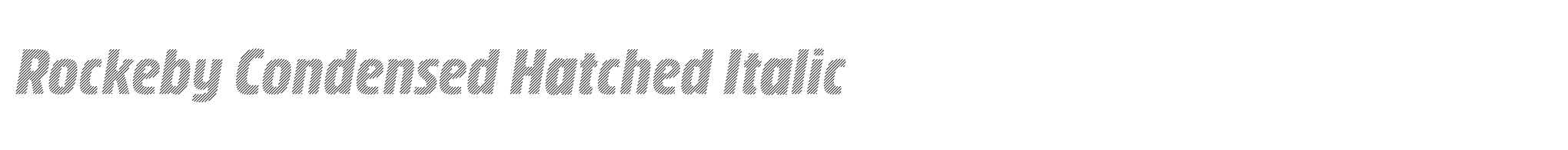 Rockeby Condensed Hatched Italic image